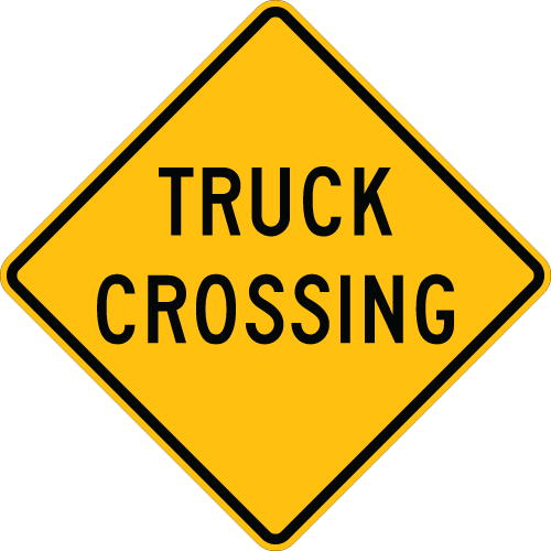 Truck Crossing Sign