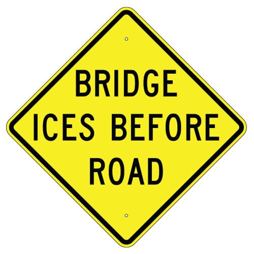 ridge Ices Before Road Sign