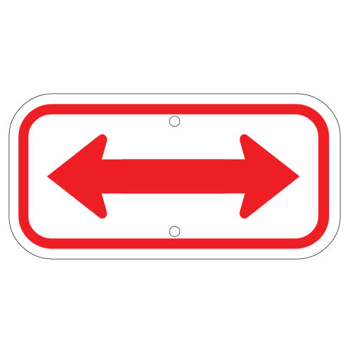 Double Arrow Sign, Red