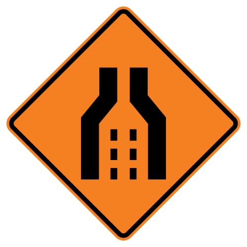 Dual Merge Symbol Sign