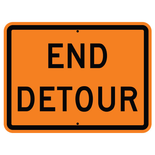 End Detour Sign