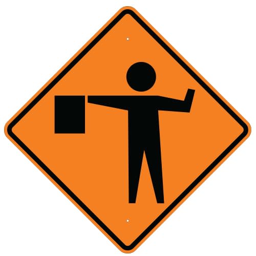 Flagger Symbol Sign