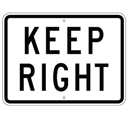 Keep Right Sign