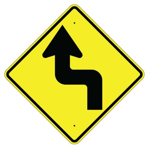 Left Reverse Turn Arrow Sign