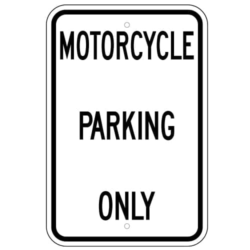 Motorcycle Parking Only Sign