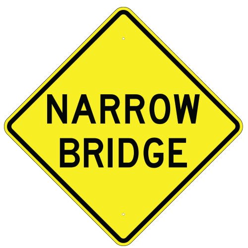 Narrow Bridge Sign