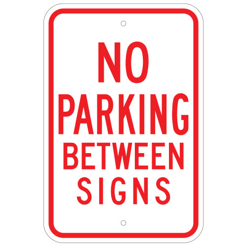 No Parking Between Signs