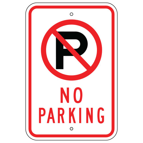 No Parking Sign, with Symbol