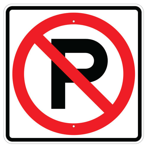 No Parking Symbol Sign