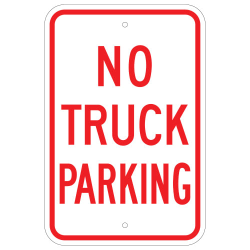 No Truck Parking Sign