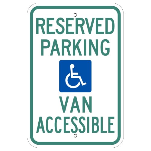 Reserved Parking Van Accessible, with Handicap Symbol Sign