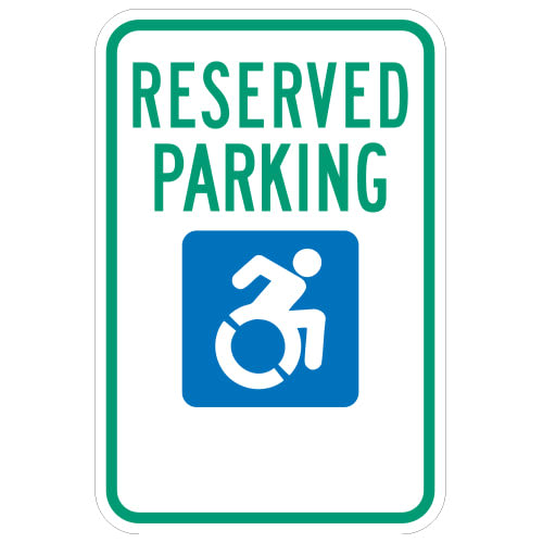 Reserved Parking, with Handicap Symbol Sign (New York)