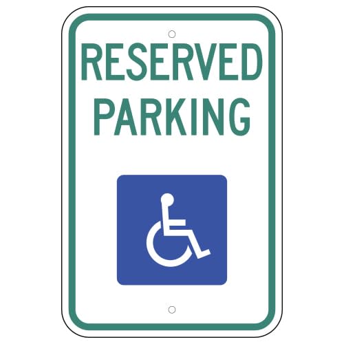 Reserved Parking, with Handicap Symbol Sign