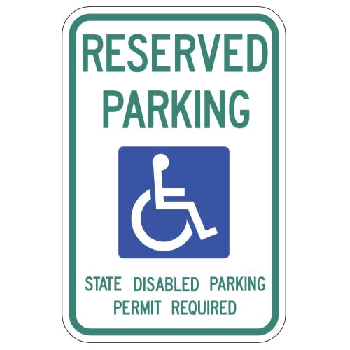 Reserved Parking, with Handicap Symbol Sign (Washington)