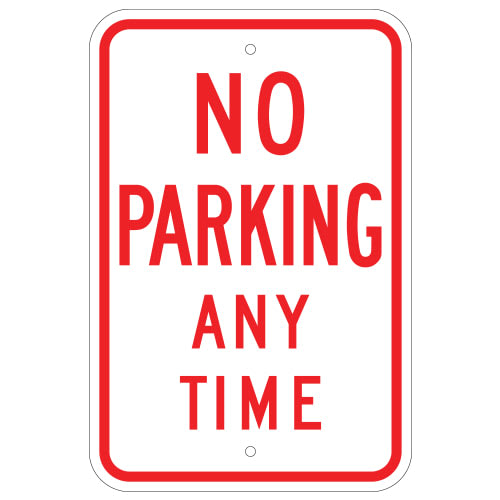 No Parking Any Time Sign