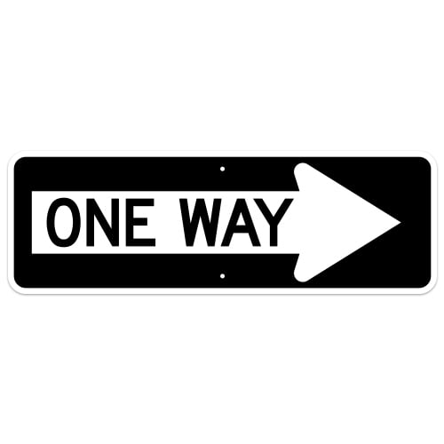 R6-1R One Way Arrow Sign, Right